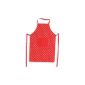 Kitchen full skirt TRIOLINO®, 100% cotton, printed motif dot red, format 90x70cm (household goods)