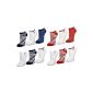 6 or 12 pairs of ladies sneaker socks bamboo Damensocken Ringel points Pattern Red Blue White - 36734 - Sockenkauf24 (Textiles)