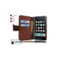 Cadorabo ®!  IPhone 3G / 3GS leather case book style in brown (Electronics)