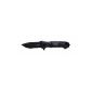 Walther Black Tac Knife TK Einhandmesser including with matt black blade and partially serrated. Glass breaker (Misc.)