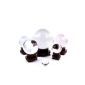 Glass beads crystal 30 cm 20 cm 15 cm 13 cm 10 cm 8 cm 5 cm in diameter in 5 colors with Stand (13 cm)