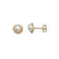 Miore Ladies Earrings 375 yellow gold 2 Freshwater Pearl white MA980E (jewelry)