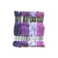 12x Cotton Twist + Sticktwist + Embroidery Thread + @ + @ LILA sorting embroider (household goods)