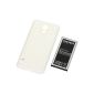 Samsung Li-Ion, 3500 mAh + Akkudeckel for Galaxy S5, white - fits G900F (Accessory)