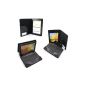 Mitab - Flip Case bycast black leather, with stand, compatible with tablet or tablet + keyboard for Asus EeePad Transformer