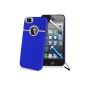 Blue Supergets Case for Apple iPhone 5 Case Cover bowl of tree resin with aluminum silver chrome wire drawing look and protection film (Electronics)