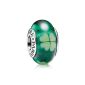 Pandora Women's Charm 925 sterling silver shamrock green Murano 790 927 (jewelry)