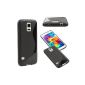 TKOOFN® S-Line TPU Silicone Case Back Case Cover Ultra Thin Protective Case for Samsung Galaxy S5 (Samsung Galaxy S5, Black) (Electronics)