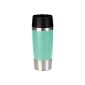 EMSA 514289 Insulated Travel Mug cuff, mint, 0.36 liters (4 hrs. Hot, 8 hrs. Cold, Dishwasher, 360 drinking spout, 100% leak-proof) (household goods)