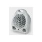 Mobile high-performance fan heater, heating fan, fan, 2 in 1 heater, 2000W, 4 steps, Kippschutzschalter, indicator light, white, NEW + OVP