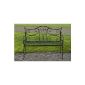 Bronze CLP garden bench TARA country-style, made of lacquered iron, 113 x 47 cm (Select up to 5 colors)