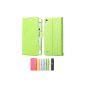 Mulbess Huawei Ascend P6 DearStyles Flip Ultra Slim Case Cover Leather Case Cover for Huawei Ascend P6 Color Ice Green (Electronics)