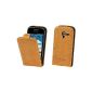 Perfect Case ® style Better premium quality Real Leather Flip Case for Samsung Galaxy i8160 ACE2 - Brown (Electronics)