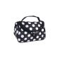 Black Zipper Bag Toilet Bag Kit Cosmetics Makeup Handbag with Points Reasons (Luggage)