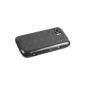 mumbi pocket HTC 7 Mozart Case / Windows Phone 7 Silicone Skin Case - Transparent Black / Black (Wireless Phone Accessory)