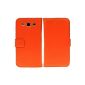AVANTO Leather Case Wallet Case Cover Pouch for Samsung Galaxy S3 GT-I9300 / GT-I9305 LTE - orange (Electronics)