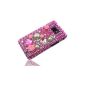 Samsung Galaxy S2 i9100 Rhinestone Glitter Case Cover Heart Pearl Gold Rose Pink Pink (Wireless Phone Accessory)