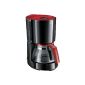 Melitta 100201 Enjoy Glass Mugs Coffee filters 10/15 - Black / Red (Kitchen)