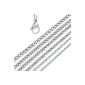 DonDon® Mens Necklace Length Curb Chain Stainless Steel 52 cm - width 0.4 cm (jewelry)