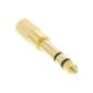 InLine® Audio Adapter, 6.3mm jack adapter on 3,5mm jack, stereo, gold (electronics)