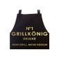 N ° 1 Grillkönig deluxe - My Grill, My Rules - Premium BBQ Apron with adjustable neck strap and side pocket