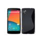 Silicone Case for Google Nexus 5 - S-Style black - Cover PhoneNatic ​​Cover + Protector (Electronics)