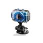 Hyundai Multi Sports Action Camera (5.1 cm (2 inch) LCD display, 5 megapixel, 2x Dig. Zoom, microSD card slot, USB 2.0, with car, bicycle and helmet holder, waterproof casing) Blue (Electronics)
