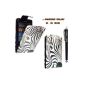 Samsung Galaxy S2 SII I9100 Zebra Face Flipcase Case Cover (Electronics)