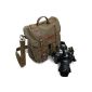 iDream - Professional 2 in 1 backpack & shoulder bag waterproof canvas for camera SLR DSLR Canon Nikon SLR Pentax Apple Computer Lenovo Asus - coffee (Electronics)