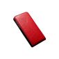 IPhone 5 Case Cover Case iPhone 5s PREMIUM Leather Veritable For Apple iPhone 5 5G 5S INCIDENTAL, Red (Clothing)