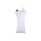 Slipcover Stretch stretch cover of Stella Beautissu for bar tables with Ø 60-65cm white