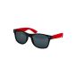 CASPAR Unisex Wayfarer Nerd Sunglasses / Goggles MATT with colored straps and spring hinge - premium quality - many colors - SG008