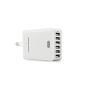 RAVPower® Wall Charger USB Power 6 ports, charging station (50W / 10 A, iSmart rapid charge) - White (Electronics)
