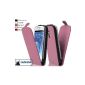 Cadorabo ®!  Samsung Galaxy S3 Mini I8190 Leather Flip Case Cover pink (electronics)