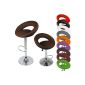 Set of 2 bar stools Bar armchair Stool horizontal and vertical adjustment (large choice of colors)