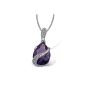 Goldmaid - Fa C4307S - Necklace - Silver 925/1000 - 1 Lilac Drop shape - 24 white Zirconium oxides (Jewelry)