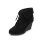 MQ23 ladies trendy Ankle Boots Boots Wedges MQ1197 (Textiles)