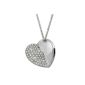 SilberDream - 8GB USB key pendant heart with zircon including silver chain - chain size 80cm- Woman Pendant Silver 925/1000 - AV118 (Jewelry)