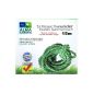 15 m flexible garden hose, green, miracle tube, Expandable - kink-free hose with adapter.