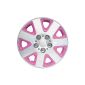 Carpoint 2210534 wheel cover 14, silver / pink - Set of 4 (Automotive)