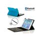 ForeFront Cases® New Apple iPad Mini & Mini Retina leather wireless Bluetooth Tastaturhülle- Full QWERTY layout and built-in rechargeable battery incl. Stylus (electronic)