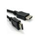 High Speed ​​HDMI 1.4 3DTV Heaven PS3 Armored cable TV cord 2 m (Electronics)