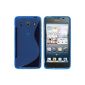 Silicone Case for Huawei Ascend G510 - S-style blue - Cover PhoneNatic ​​Cover + Protector (Wireless Phone Accessory)