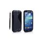 Samsung Galaxy S4 I9500 I9503 I9505 I9506 SILICONE GEL SKIN CASE COVER PROTECTION + Screen Protector + Stylus (Textiles)