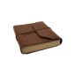 Agenda Indra Brown Leather handmade, Pages 100% Cotton, No Cotton Gift Bag (15cm x 20cm) (Electronics)