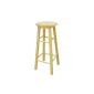 1a-Handelsagentur wooden bar stool 82 cm (Kitchen)