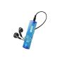 Sony NWZB172FL WALKMAN MP3 Player 2GB with clothing clip and FM tuner Blue (Electronics)