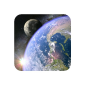 Earth & Moon in HD 3D Gyro (App)