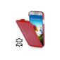 Exclusive cover StilGut UltraSlim Genuine Leather Case for Samsung Galaxy S4 i9500 and i9505, Red (Accessory)