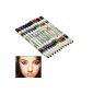 Foxnovo 12 colors Glitter Eyeliner Lip Liner Lip eyebrow pencil makeup Cosmetics beauty all impervious to water